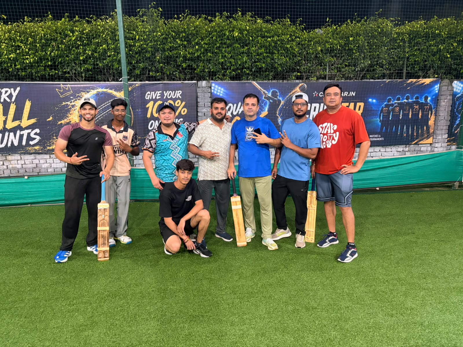 Cricstar team playing box cricket